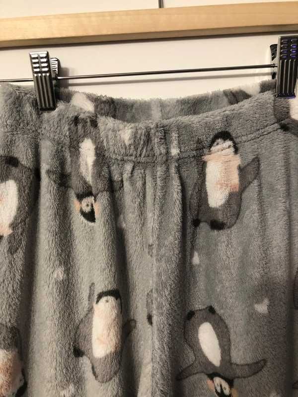 Szary komplet zestaw piżamowy piżama z pingwinami Primark