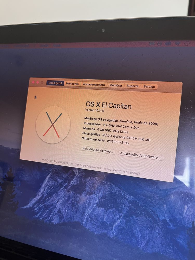 MacBook 13 inch, late 2008 - a funcionar