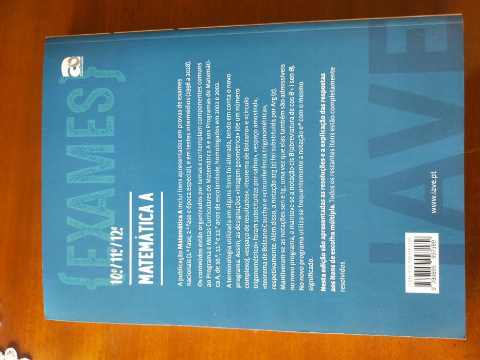 LIVRO IAVE MATEMÁTICA 10°/11°/12° 2018