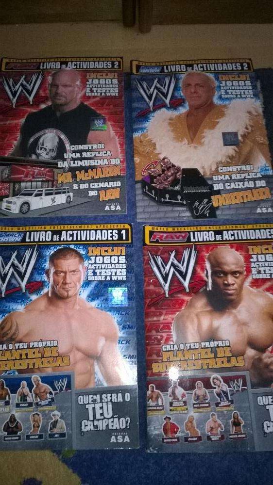 8 livros/coleções completas da wwe/wrestling wrestlemania novos