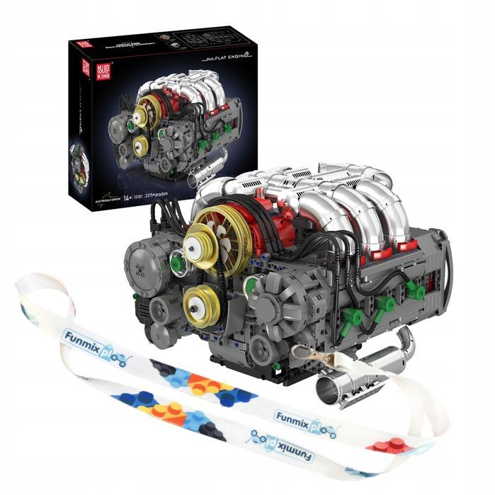 Klocki 2375 el. Flat-six boxer silnik konstrukcja Mould King 10181