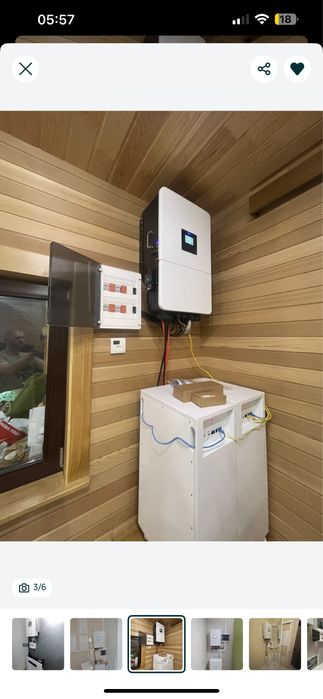 Сонячна гiбридна станцiя 5-50квт акумулятор інвертор електрик визов