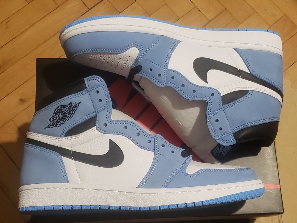 Oryginalne Nike AJ1 High Retro University Blue 43 9.5 DSWT
