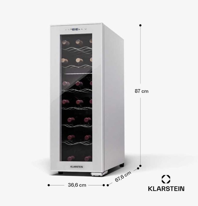 Lodówka do wina, winiarka dwustrefowa 18 But. Klarstein S-311
