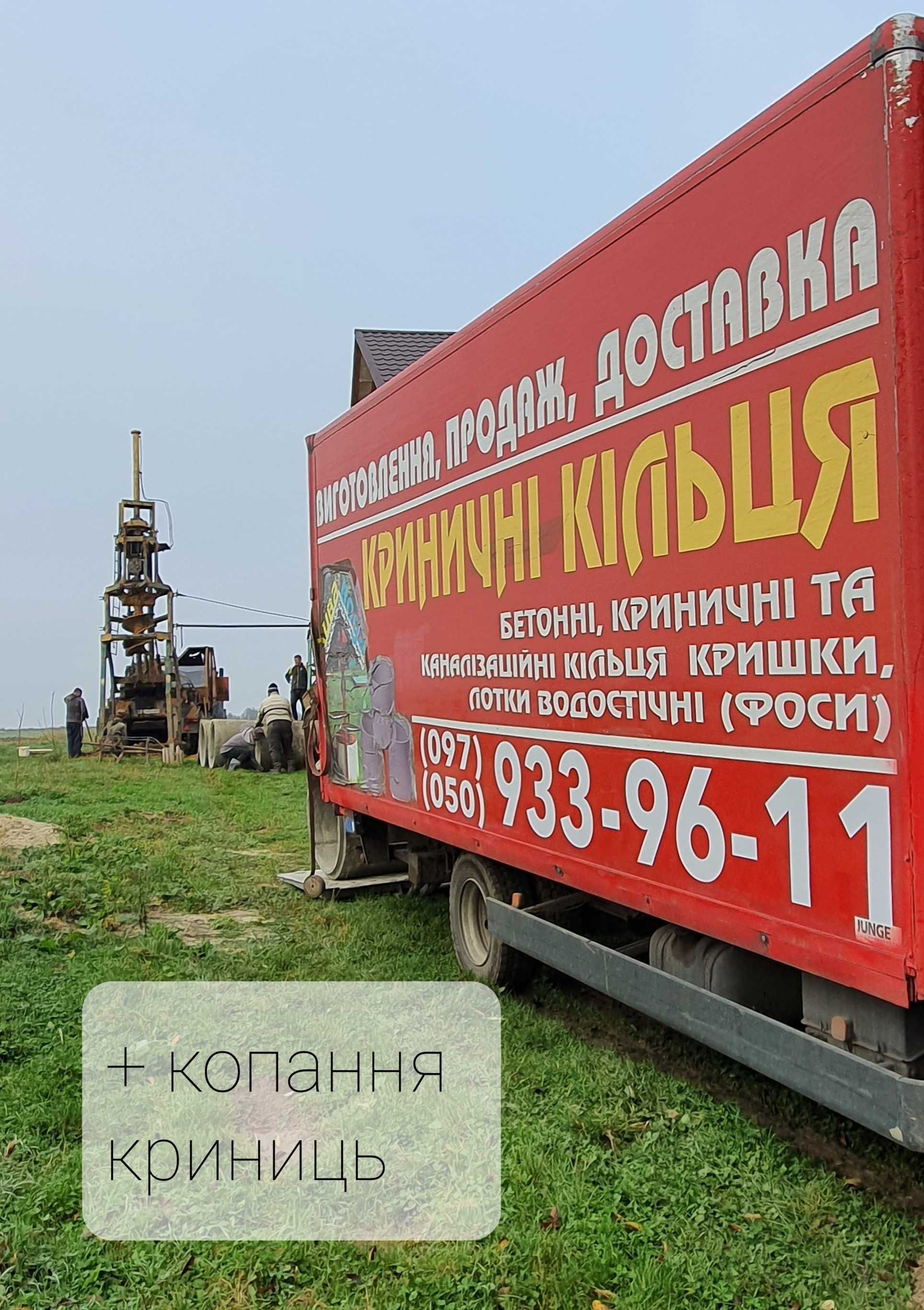 Бетонні кільця. Криничні кільця. Каналізаційні кільця . Кришки. Днища.