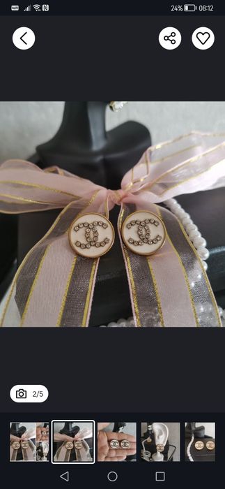 Śliczne kolczyki cc wkrętki cyrkonie kryształki okrągłe