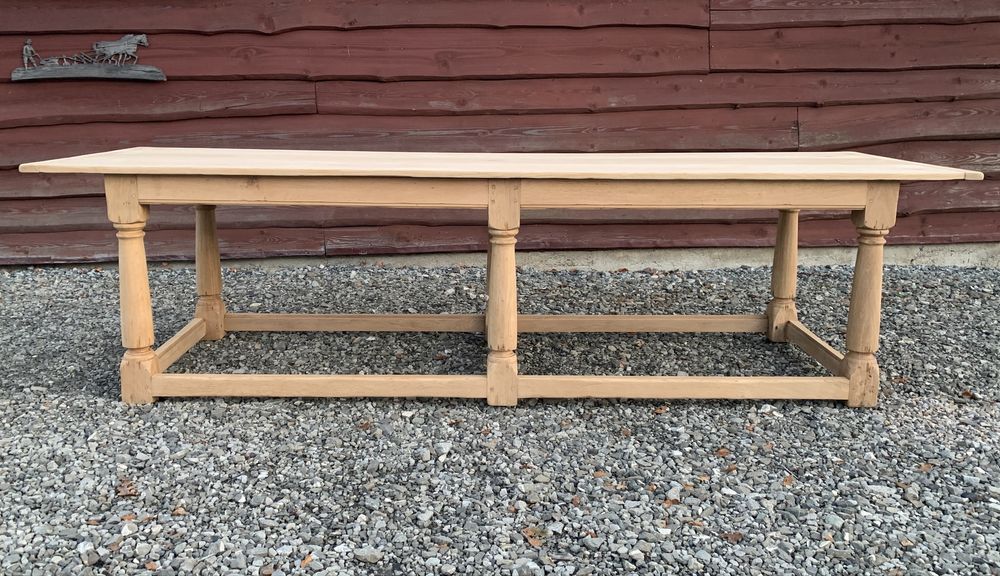 Stół lity dębowy oczyszczony surowy DUŻY 290 cm