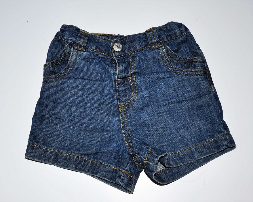 Komplet koszulka i szorty jeansowe 12 mies 80-86