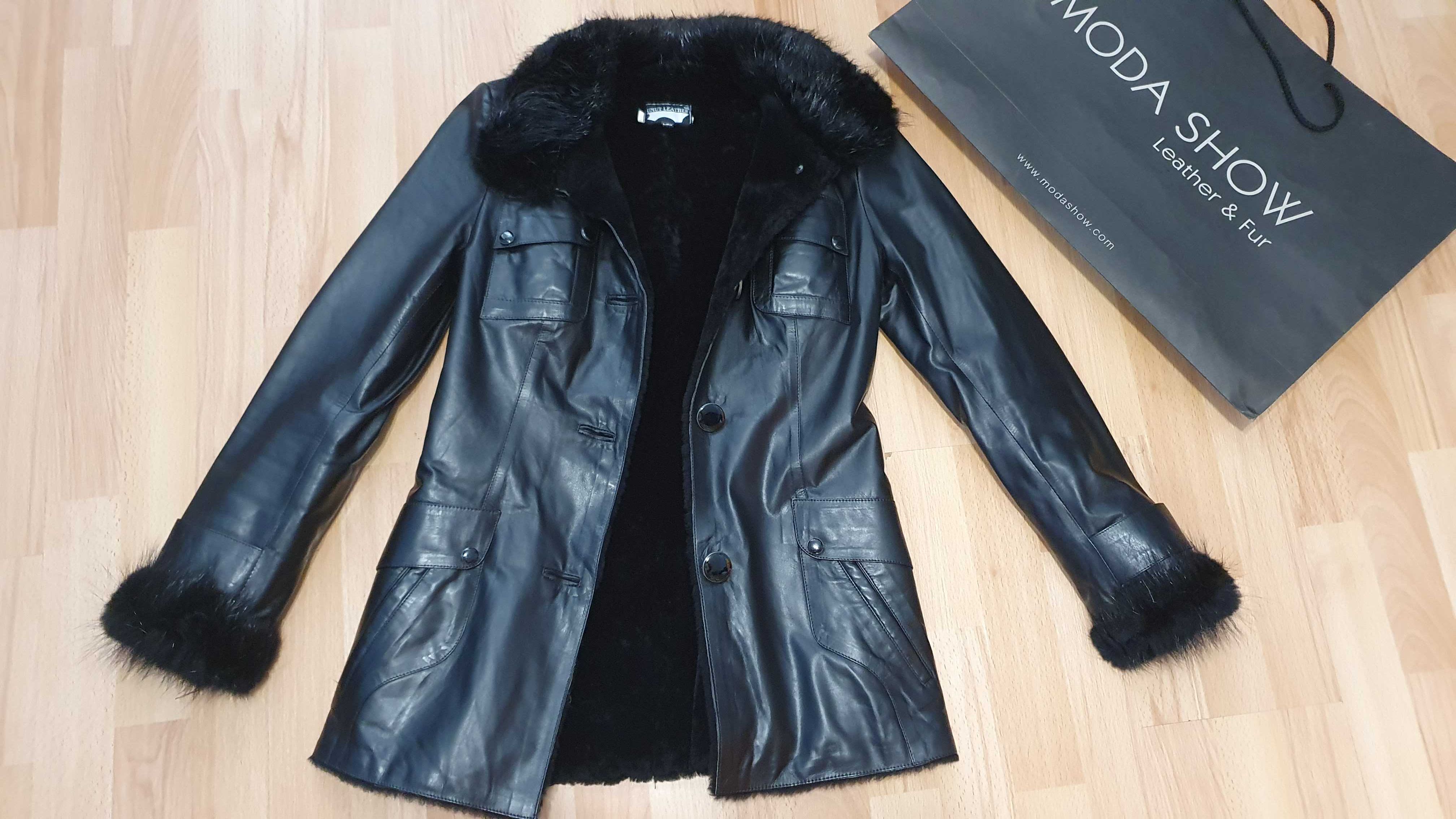 Зимня шкіряна куртка з Туреччини розмір S (нова)