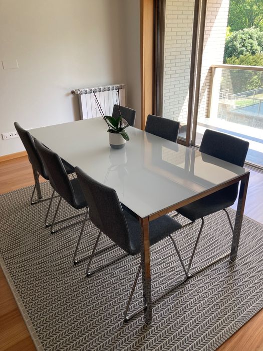 Cadeiras IKEA tecido cinzento