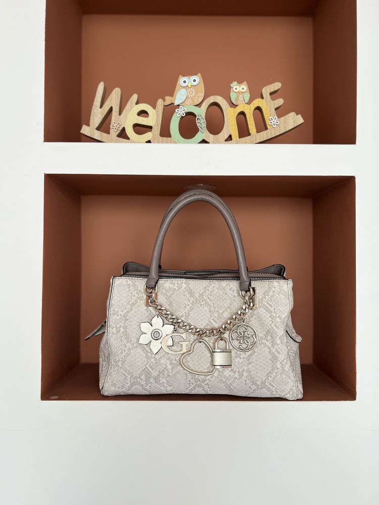 Сумка guess оригінал з тисненням під пітона