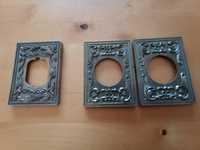 Espelhos de interruptor em metal vintage
