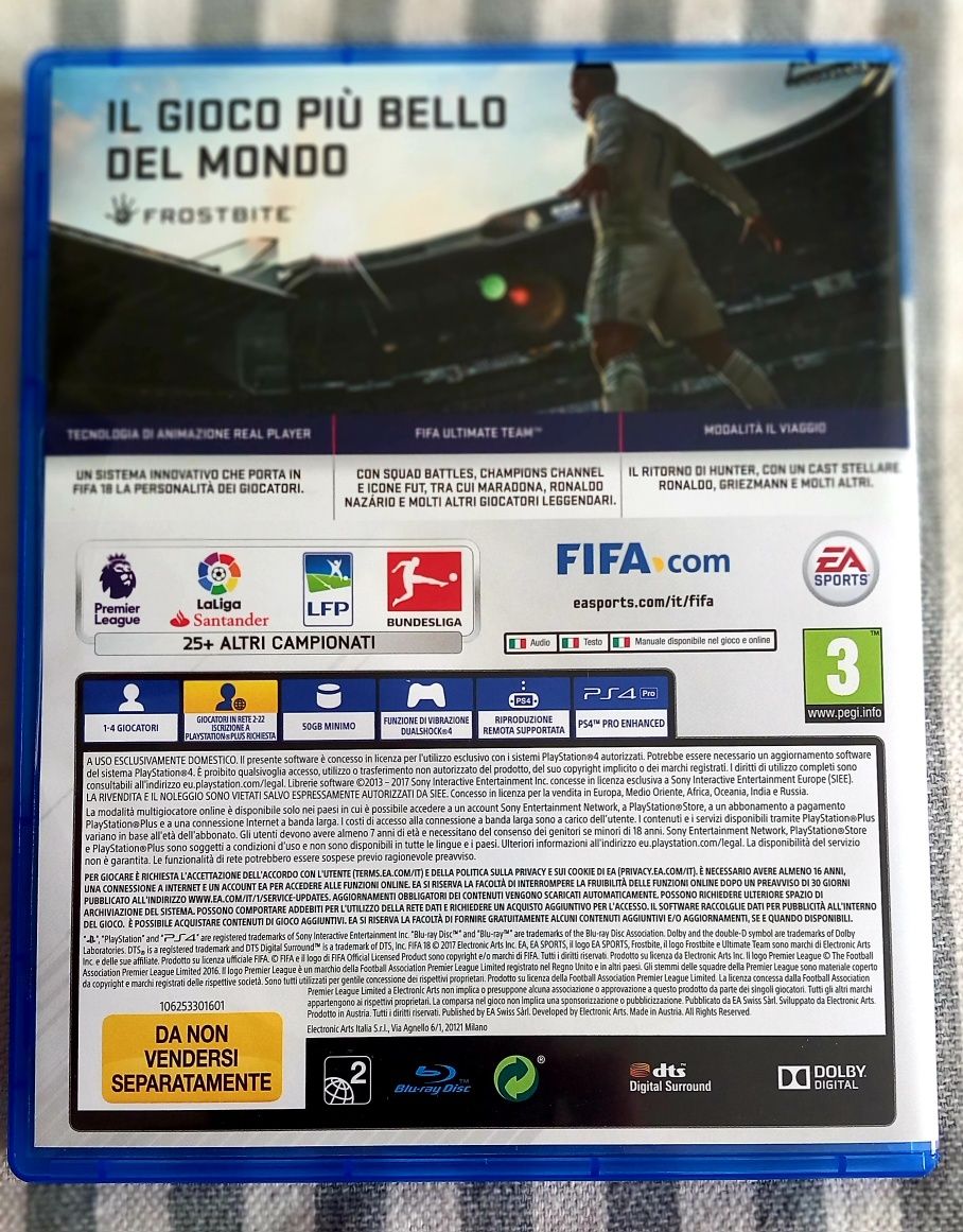 Jogi Fifa 18 PS4