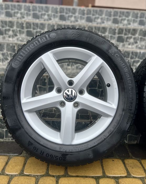 Колеса в зборі 5x112 r16 зима 205/60 Passat B5 B6 B7 Golf Caddy Т4