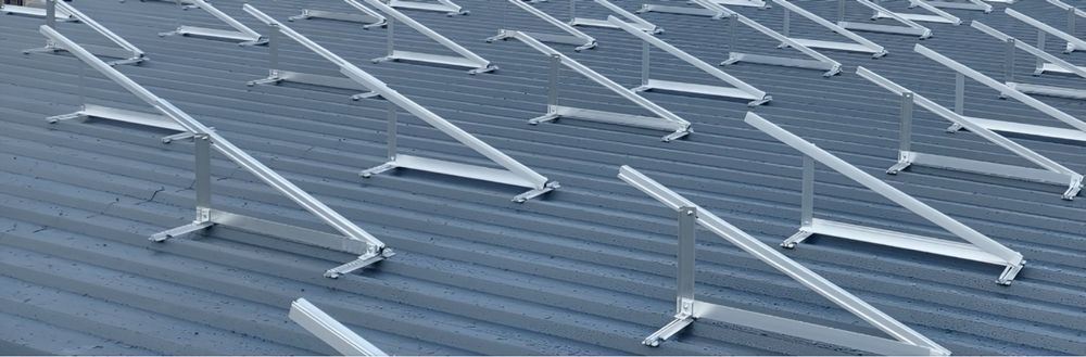 Кріплення для сонячних панелей профіль прижими баластна система