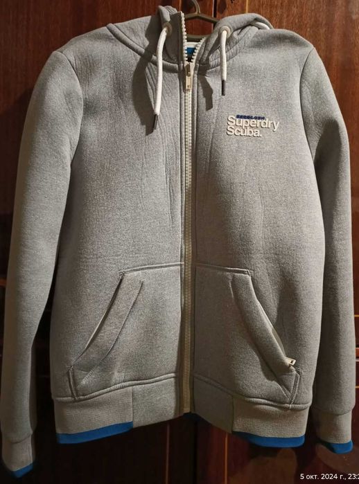 Толстовка Superdry Scuba розмір L сіра