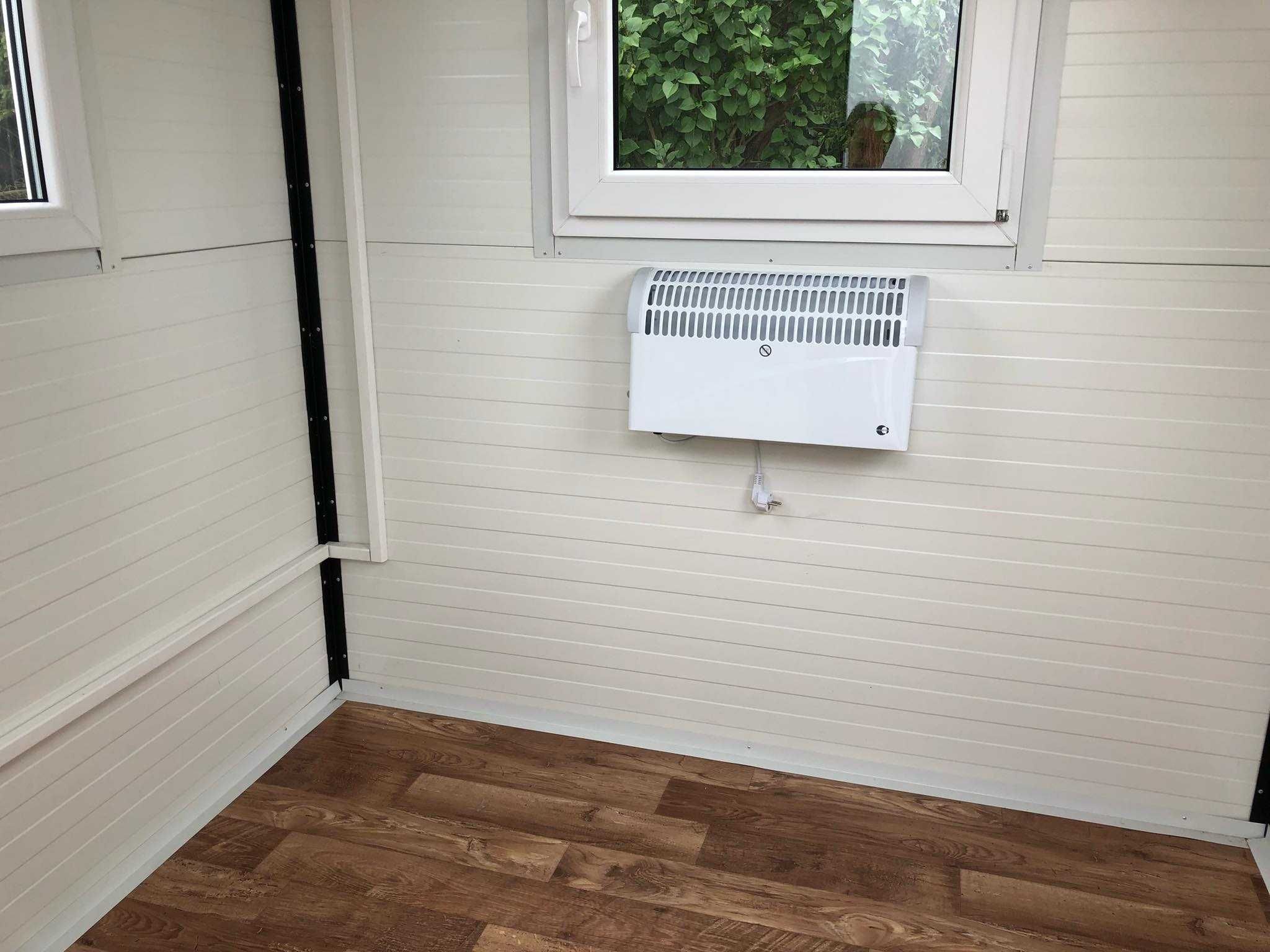 KONTENER BIUROWY 2×4 m – drzwi Hörmann, 2 okna, pełna elektryka