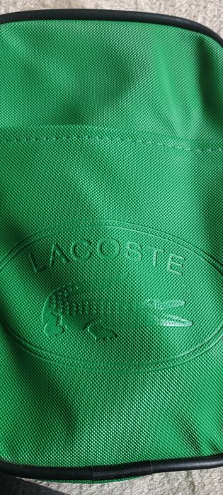 Zielona torba na ramię nerka saszetka Lacoste