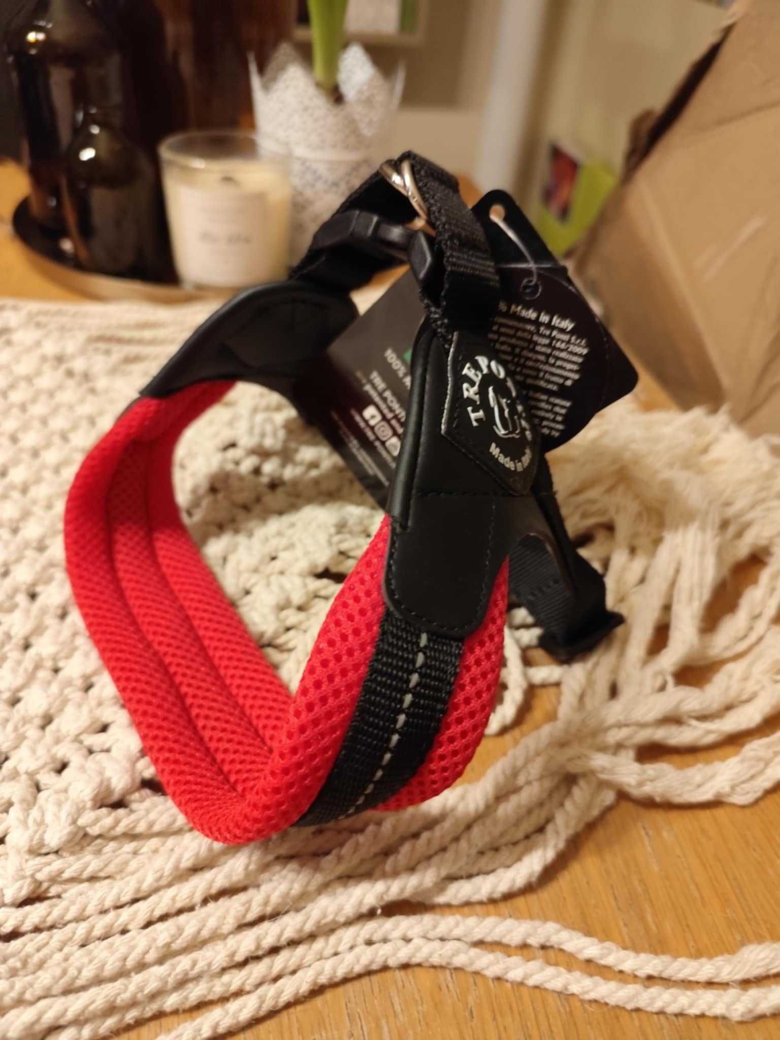 SZELKI dla psa TRE PONTI rozm. 3 - czerwone Mops Shih Tzu