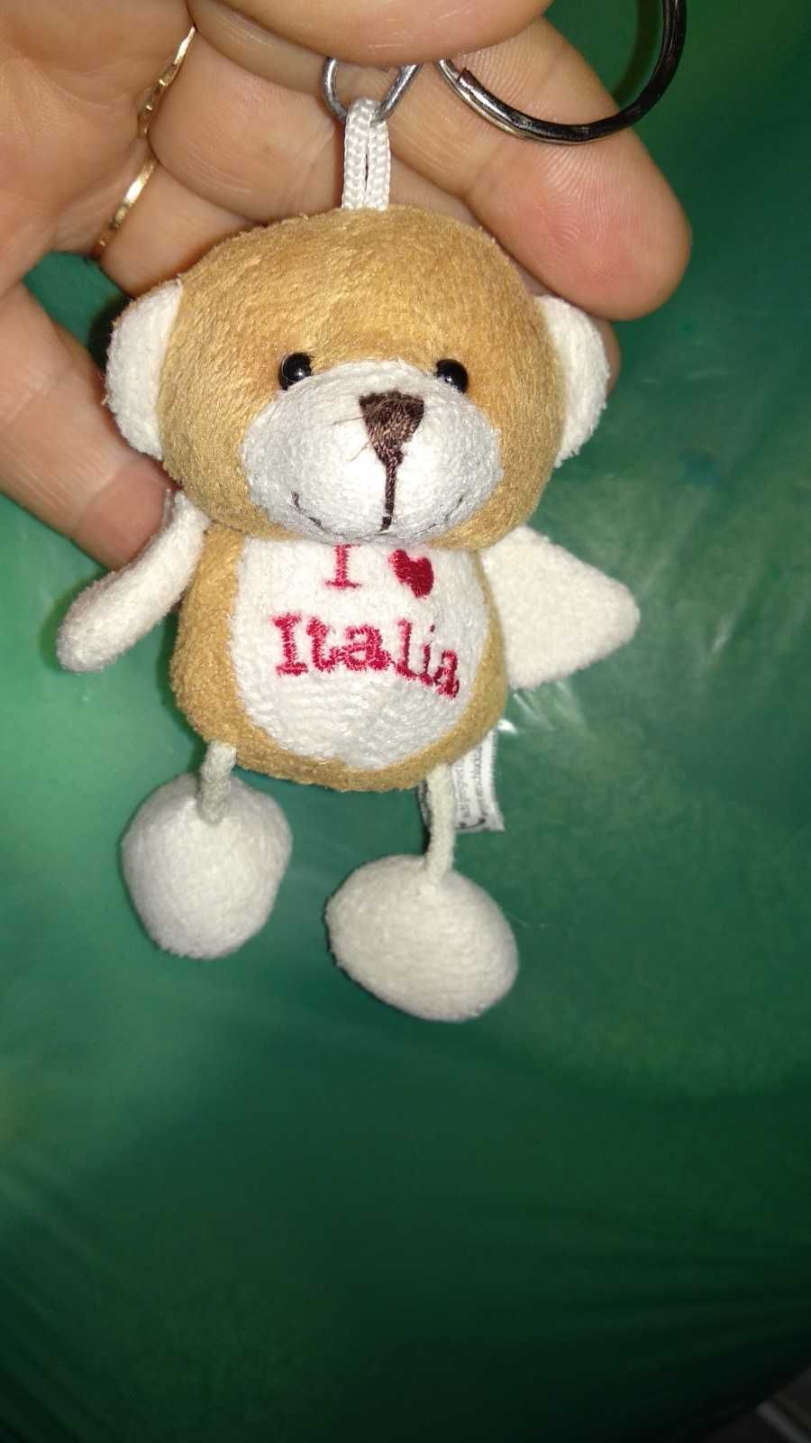детская игрушка плюшевый мишка я люблю италию italia брелок