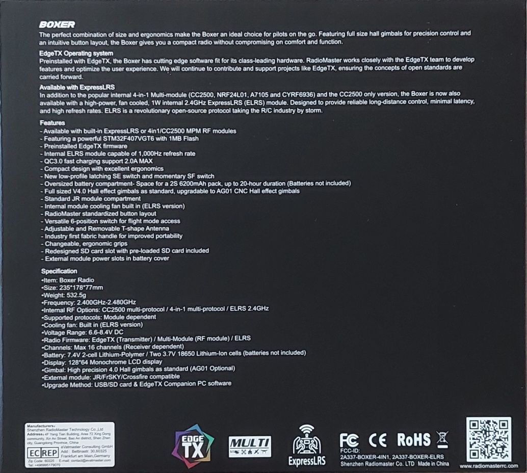 Radiomaster Boxer ELRS M2