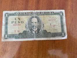 Nota de 1 peso Banco Nacional CUBA  (Jose Marti 1968)