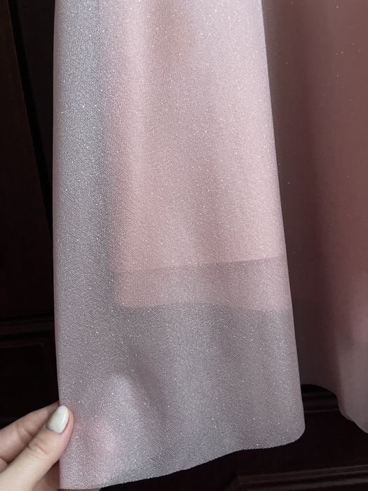 Сукня, плаття святкове, пудрове М-Л