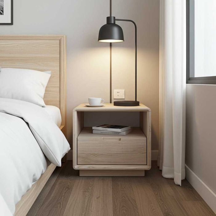 Приліжкова тумба з масиву ясена / Натуральні матеріали / Акційна ціна