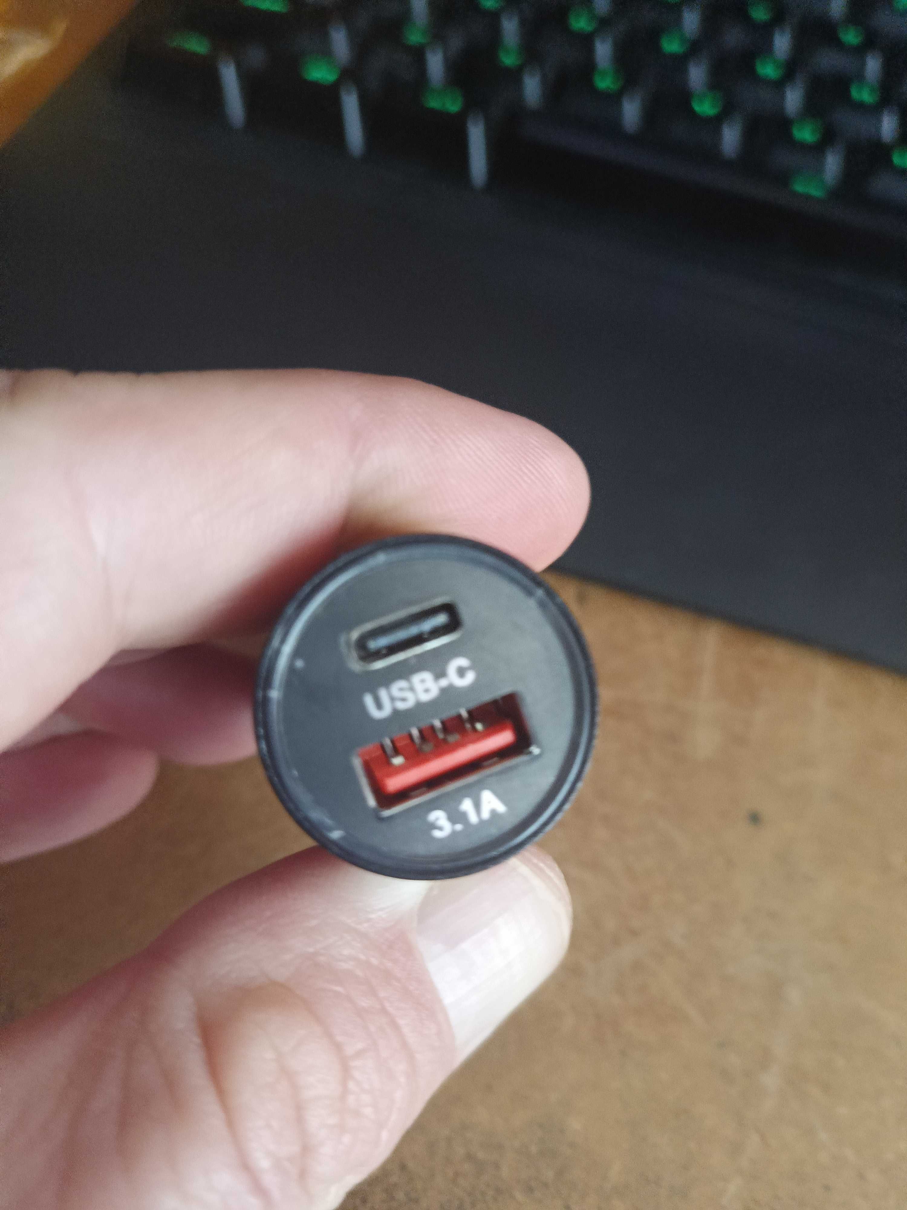 ładowarki samochodowe USB i USB typu C 6szt.
