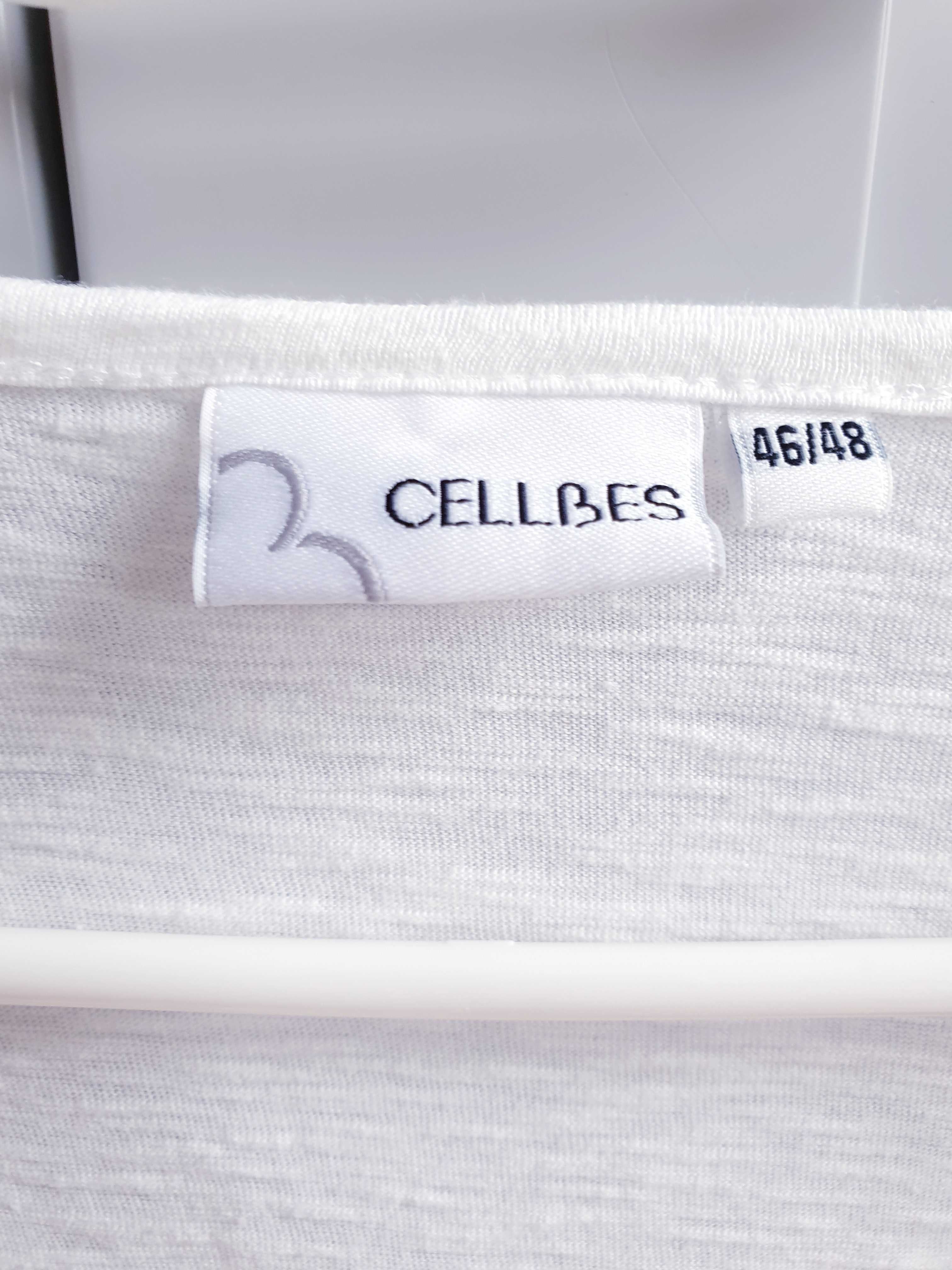 Biała kremowa bluzka tunika haftowana Cellbes 46 48