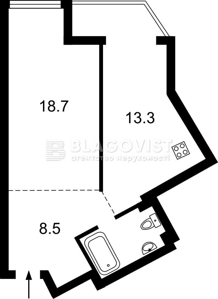 Продаж 1к квартири Проспект Бажана,1м Позняки