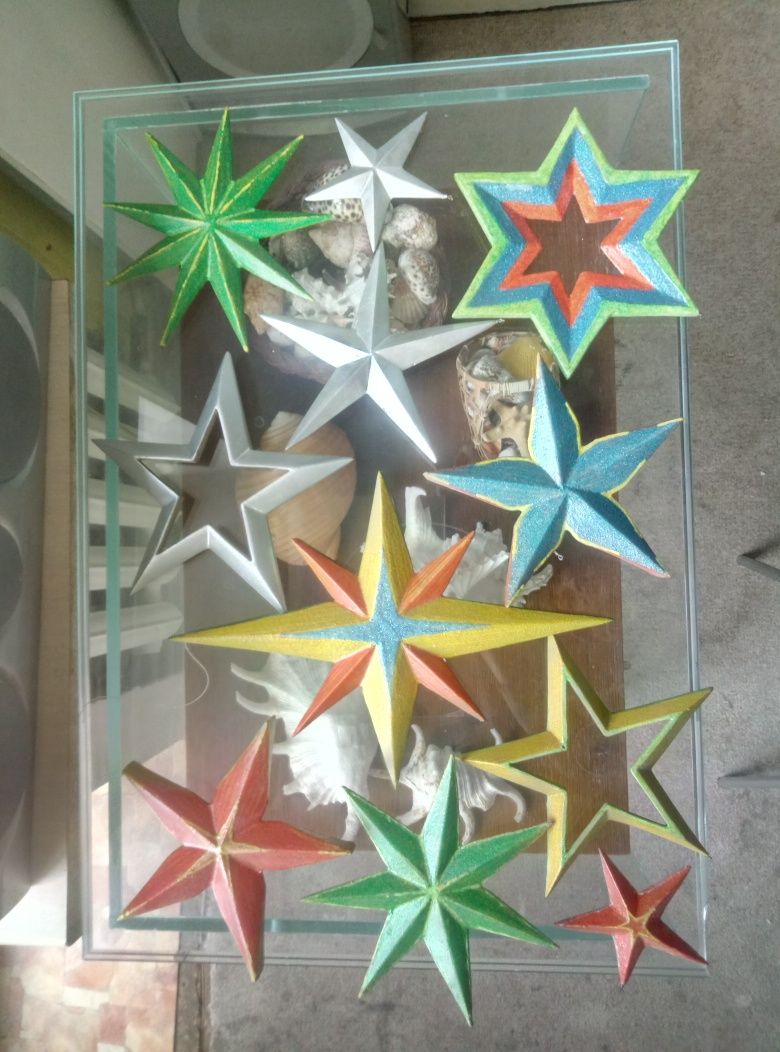 Звезда светящая. Новогодняя звезда. Декор. handmade.