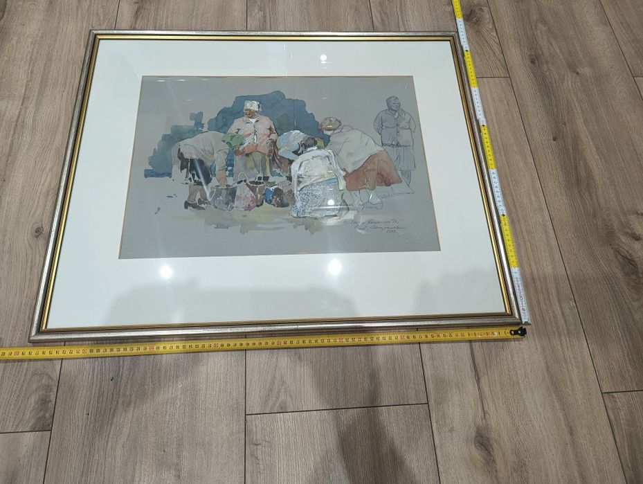 Obraz malarz Szczepanek targ w Kazimierzu Dolnym