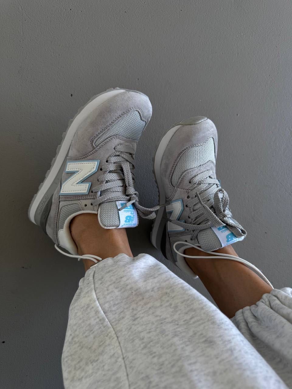 ТОП! New Balance 574 Light Gray / Blue 36 37 38 39 40 41 nb нб