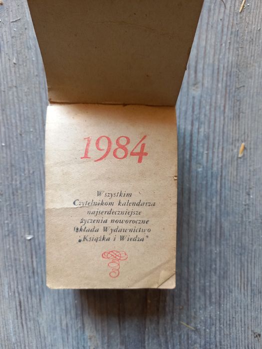 Kalendarz zdzierak 1984 - kompletny