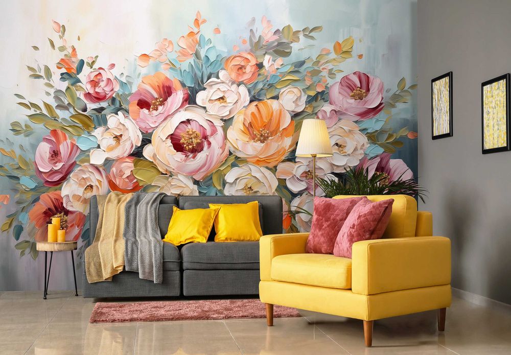 Fototapeta Kolorowe Kwiaty Wiosna Natura 3D Twój Rozmiar + KLEJ