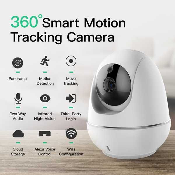 Camera de Vigia Rotativa IP 1080P HD 100º / 355º