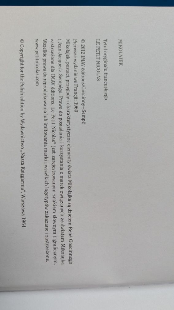 Mikołajek książka w twardej okładce