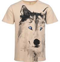 T-shirt Koszulka Męska  M Bawełna z wilkiem nadrukiem Endo