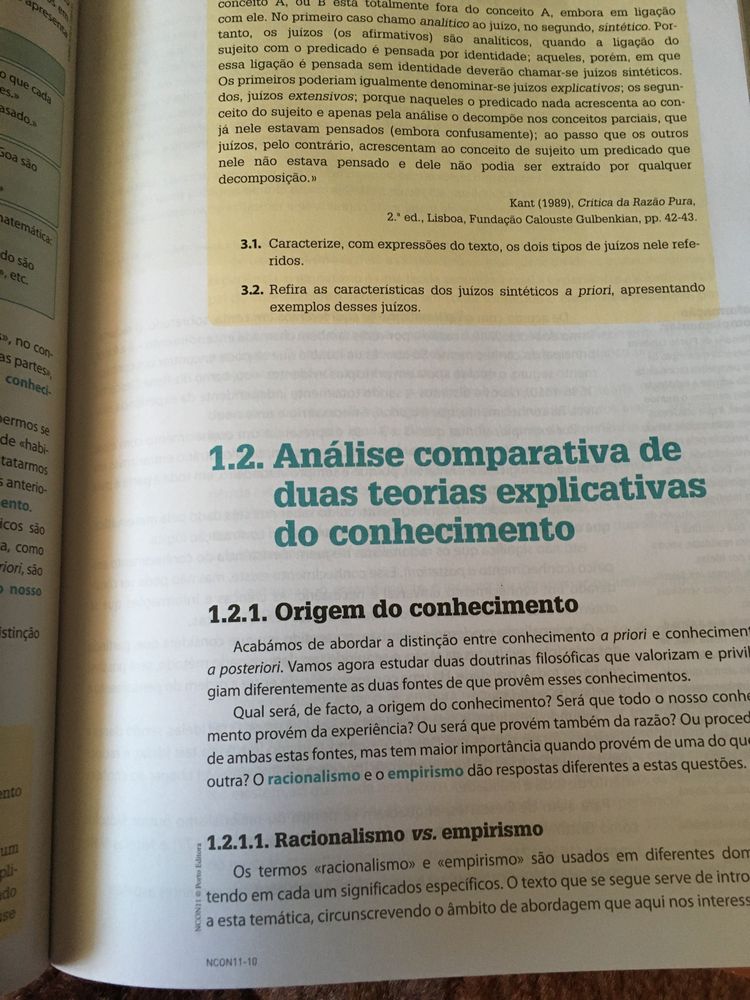 Livro Filosofia 11 ano Novos Contextos Porto Editora como novo