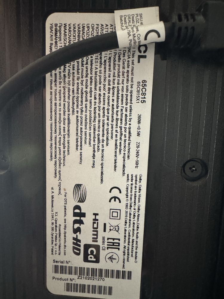 Telewizor tcl 65c815