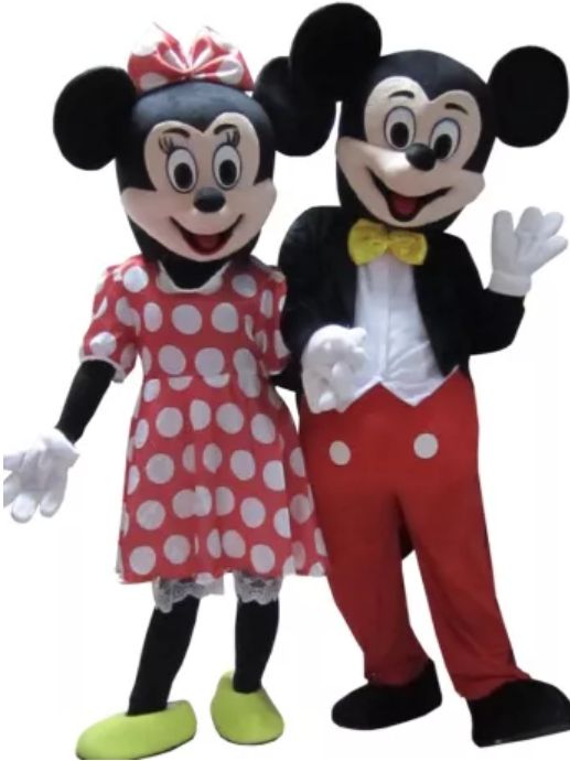 Aluguer de fatos de mascotes para festas - Panda, Minnie, etc