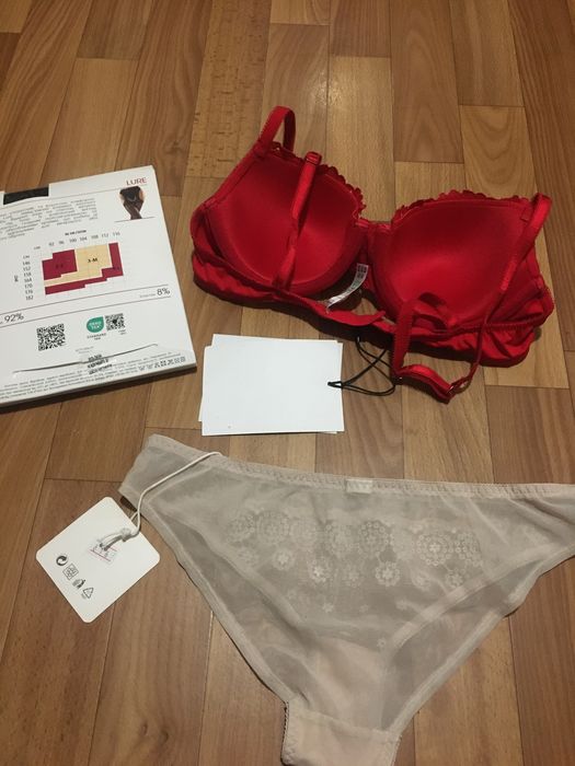 Набір,лот,комплект білизни бюстгальтер + трусики+ колготки 4 L 46-48 р