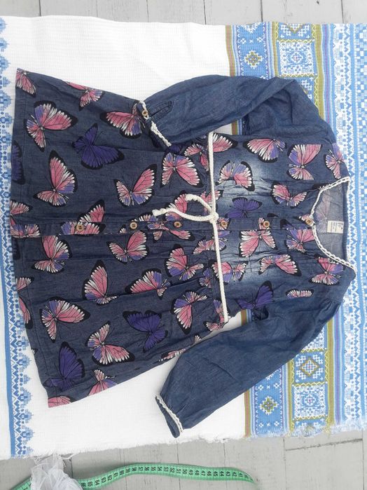 Джинсове платтячко на дівчинку 5-6років.122см. Джинсовое платье