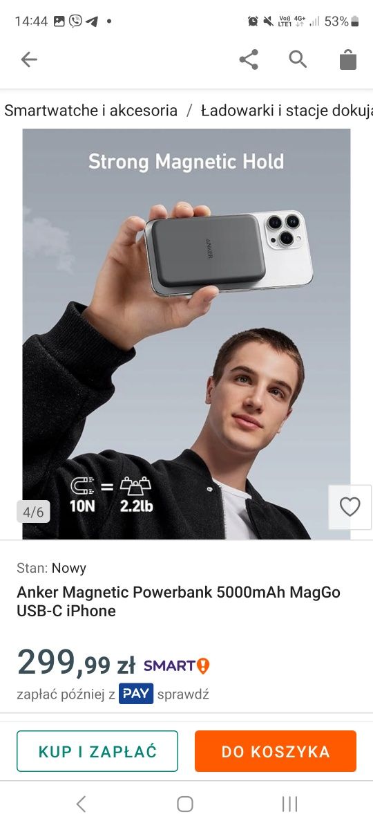 Powerbank Anker 621 magnetic battery bezprzewodowy MagGo 5000 mah