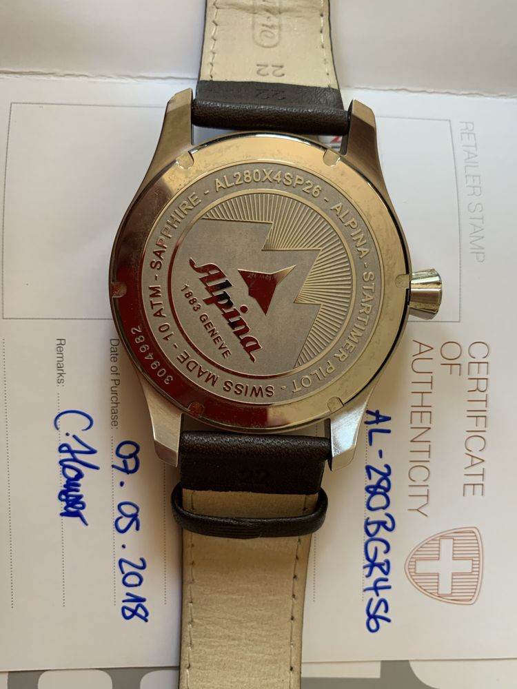 Швейцарские часы ALPINA Startimer Pilot Quartz 280BGR4S6