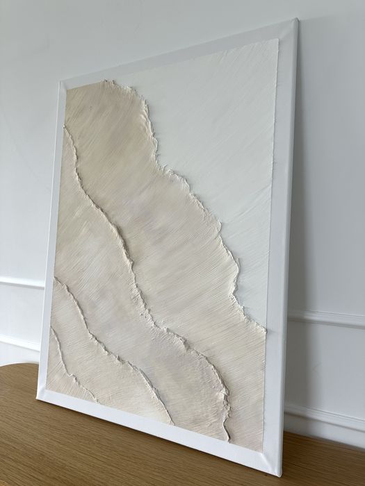 Obraz ręcznie malowany – Delikatna fala, 55x75 cm