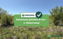 Продається ділянка 8 сот в с. Микитинці