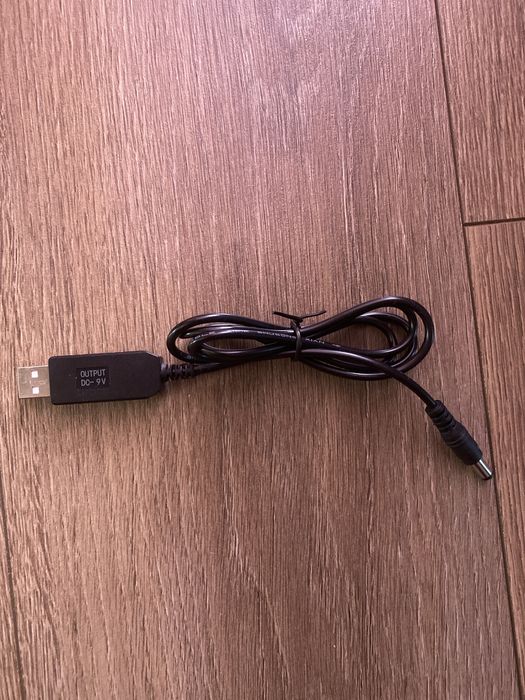 Кабель(шнур)для роутера з 5v на 9v.Для павербанка