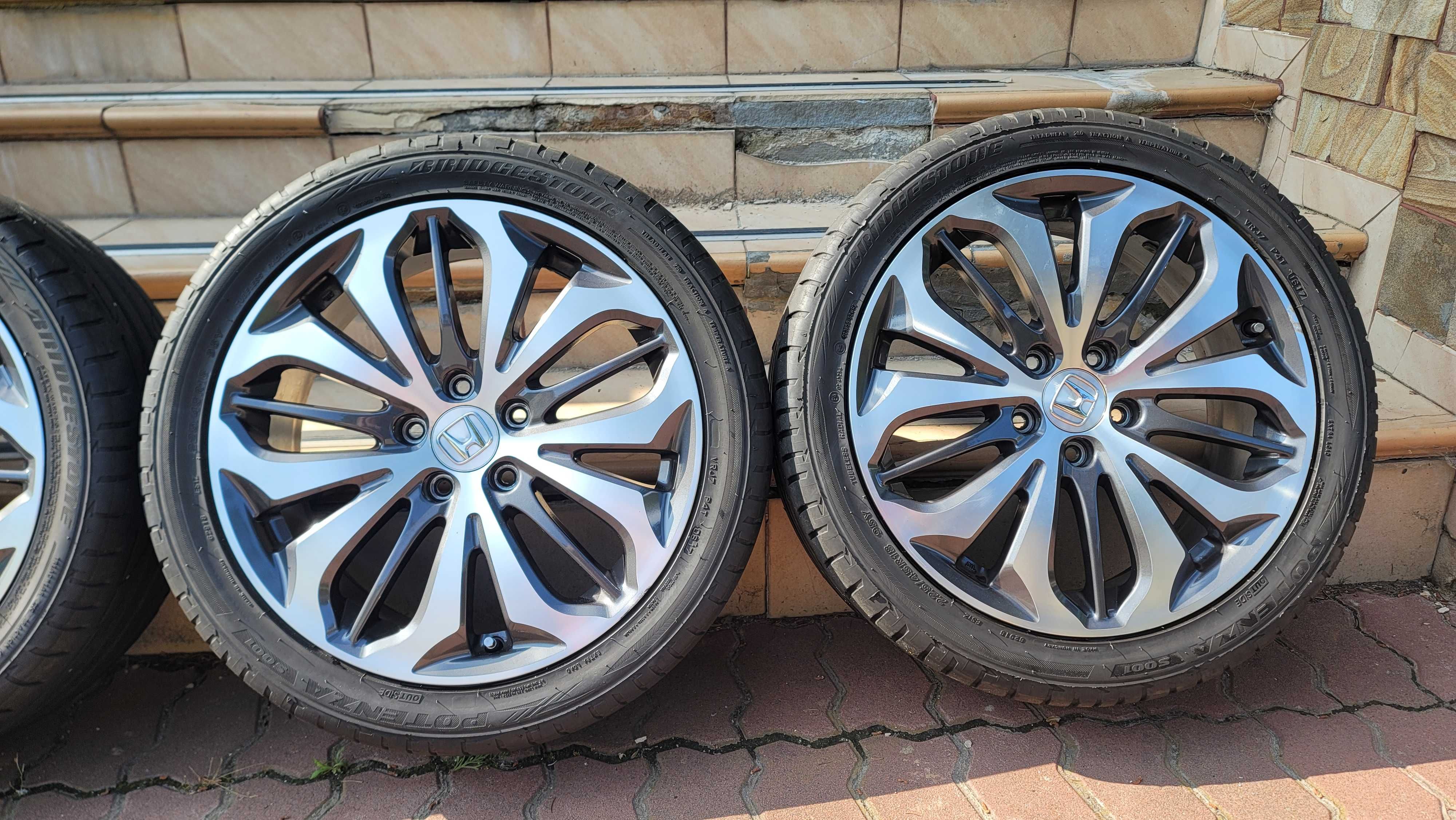 Продам диски Enkei R 18 з резиною 225/ 45 R18 bridgstone potenza